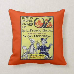 Coussin Couverture de livre vintage de magicien d'Oz