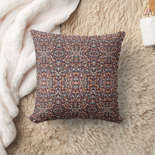 Coussin Couverture de perles en bois pastel