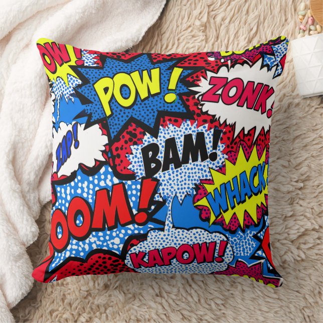 Coussin Couverture décorative de style Pop Art de bande de (Couverture)