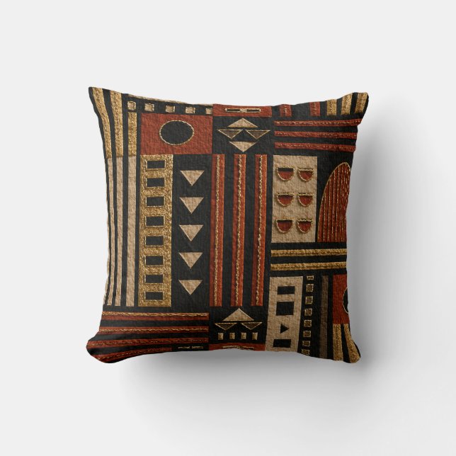 Coussin Couverture décorative Sherpa géométrique tribale e (Recto)