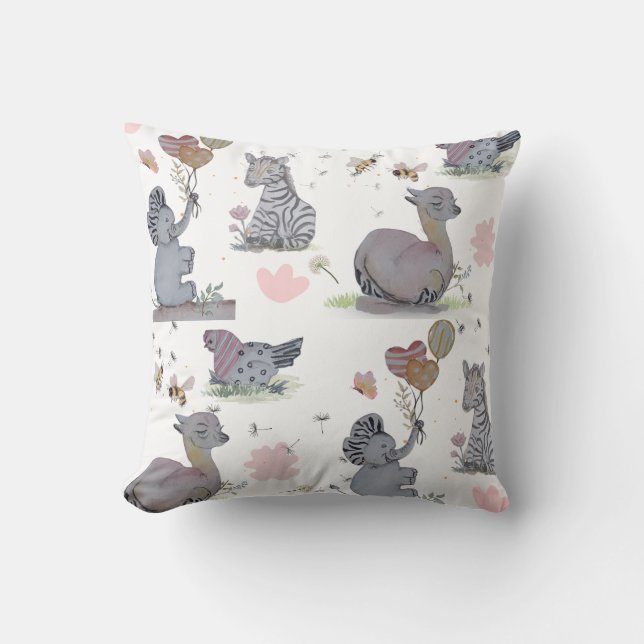 Coussin Couverture "Eleze Elephant & Polka Hen" Boganhues (Recto)