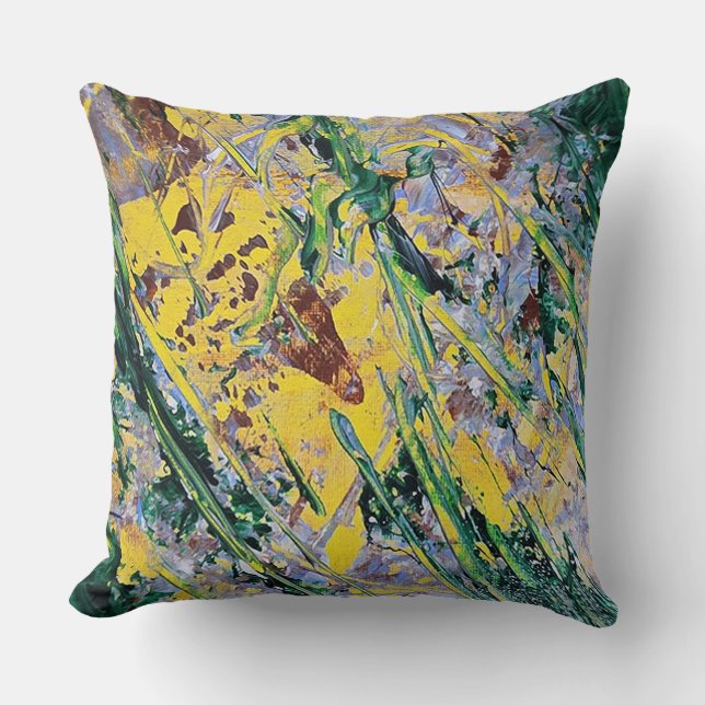 Coussin Couverture Expressionniste Abstraite (Recto)