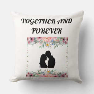 Coussin Couverture florale pour couple romantique Ensemble