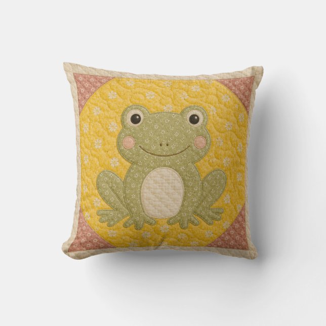 Coussin Couverture Grenouille Verte (Recto)