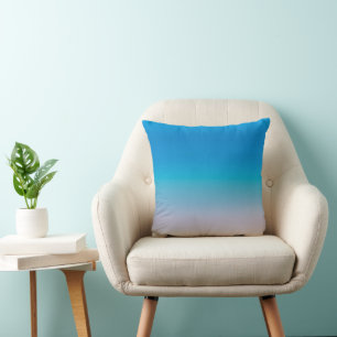 Coussin Couverture jetée dégradé Blue Ombre
