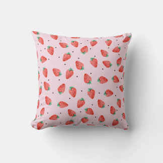 Coussin Couverture Mignonne aux Fraises avec des Points No