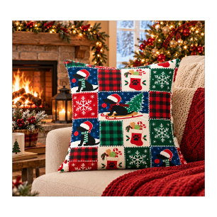 Coussin Couverture patchwork de Noël confortable pour Labr
