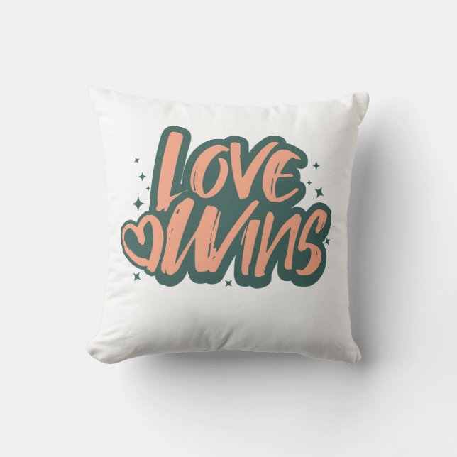 Coussin Couverture Polaire Love Wins (Recto)