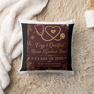 Coussin Couverture Sherpa Fleece de remise de diplôme d'in