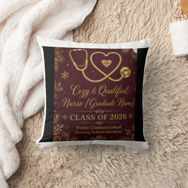 Coussin Couverture Sherpa Fleece de remise de diplôme d'in (Couverture)