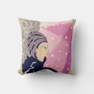 Coussin Couverture vintage Diva 1928 Fashion Magazine