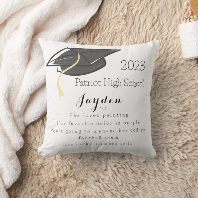 Coussin Couvre-capuchon de remise de diplôme personnalisé  (Couverture)