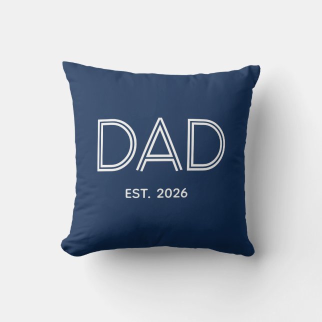 Coussin Couvre-lit bleu marine élégant pour papa (Recto)