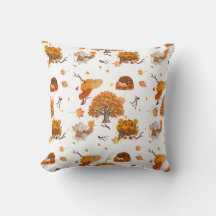 Couvre-théâtre d'animaux de forêt automnaux mignon