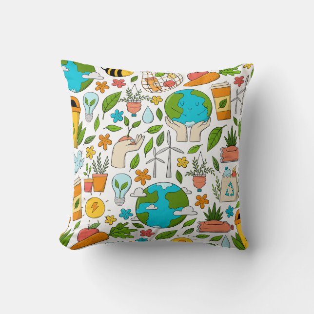 Coussin Couvrir la durabilité écologique (Recto)