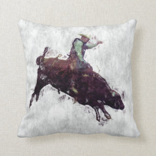 Coussin Cow-boy de rodéo de style occidental Bull Rider