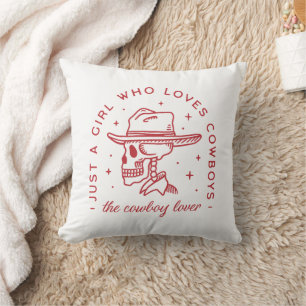 Coussin Cow-boys amoureuse cowgirl country fille esthétiqu