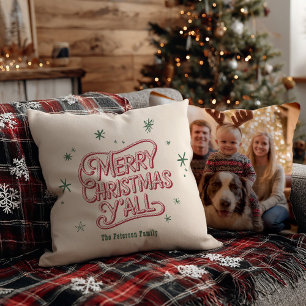 Coussin Cowboy Noël Occidental Joyeux Noël Photo