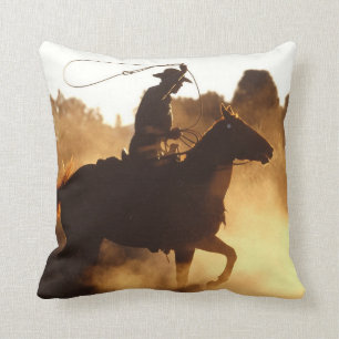 Coussin Cowboy occidental avec le lasso