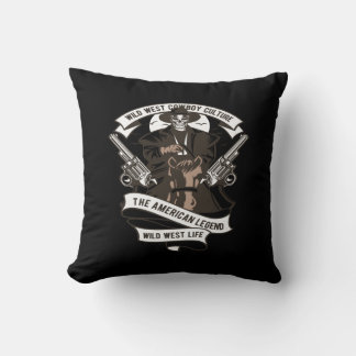Coussin cowboy sauvage ouest culture la légende américaine
