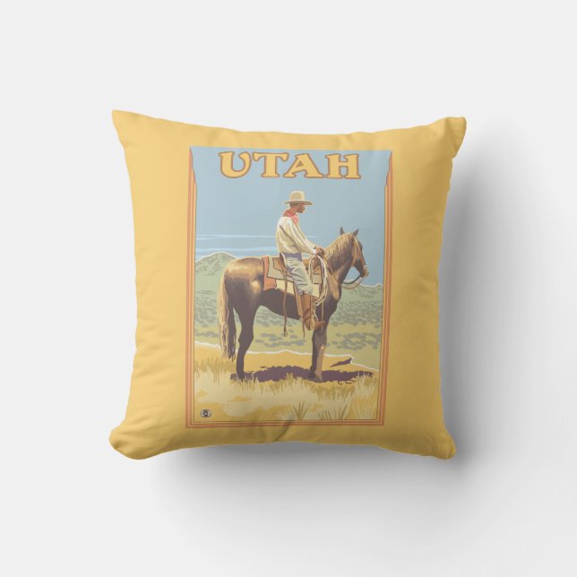 Coussin Cowboy (vue de côté) Utah (Recto)
