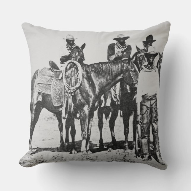Coussin Cowboys noirs chez Bonham, le Texas, c.1890 (photo (Recto)