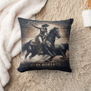 Coussin Cowgirl à l'assaut d'une Bull lors d'un événement