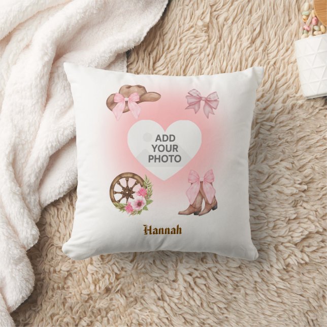 Coussin Cowgirl Birthday Throw Pillow Gift (Couverture)