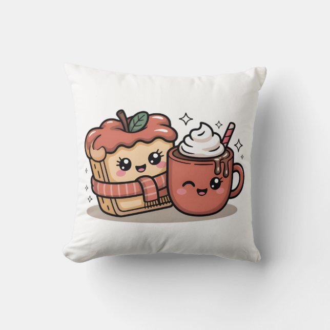 Coussin Cozy Autumn Coffee Girl Pillow (Recto)
