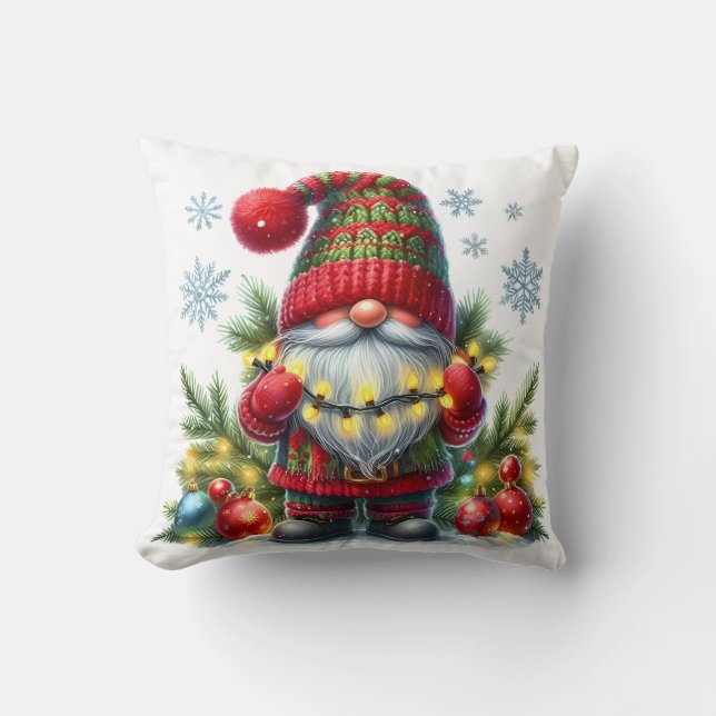Coussin Cozy Christmas Gnome Art – Festive Holiday (Recto)