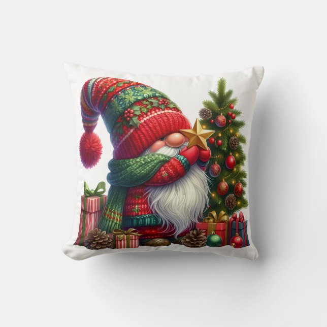 Coussin Cozy Christmas Gnome Art – Festive Holiday (Recto)