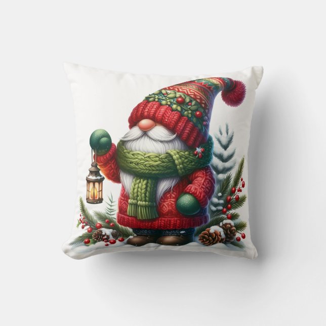 Coussin Cozy Christmas Gnome Art – Festive Holiday (Recto)