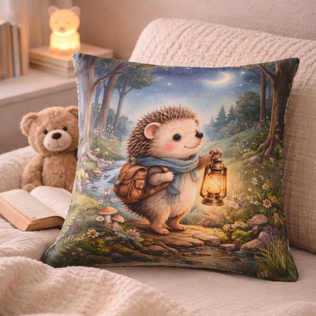 Coussin Cozy Hedgehog Lantern Kids Room & Nursery (Créateur téléchargé)