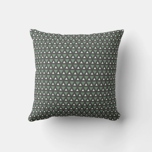 Coussin Cozy  Modern Geometric Pattern Throw Pillow (Verso)