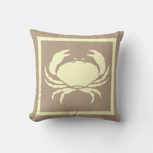 Coussin CRAB : blanc cassé gris crème (Recto)