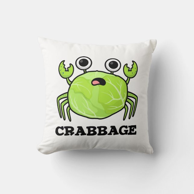 Coussin Crabbage Funky Chou Crabe Pun de crabe (Recto)