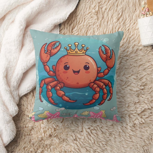 Coussin Crabe roi princesse en bleu (Couverture)