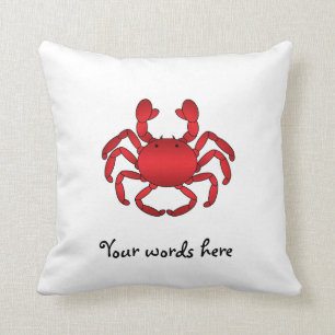 Coussin Crabe rouge