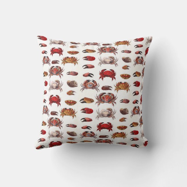 Coussin Crabes et vaches de crabe vintages (Verso)