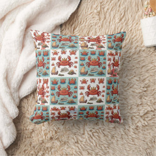 Coussin Crabes Motif voyageur