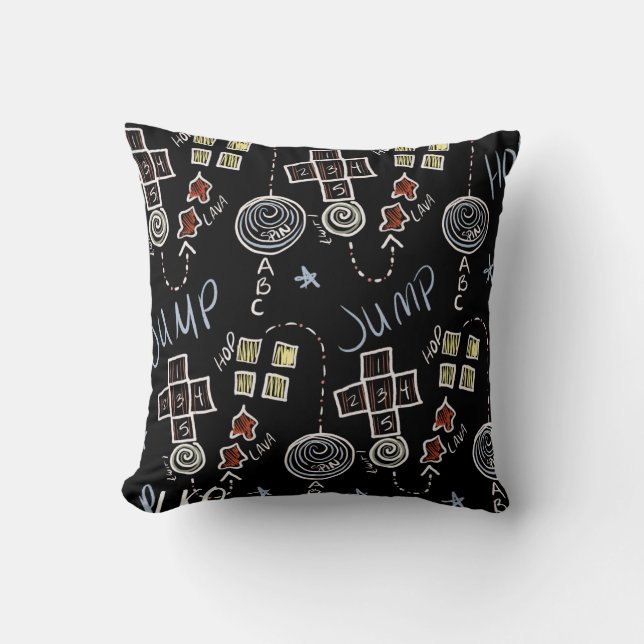 Coussin Craie de tableau de récréation amusante pour ensei (Recto)