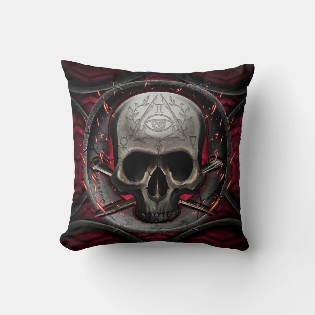 Coussin crâne Ars Longa Vita Brevis (Recto)