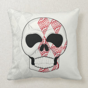 Coussin Crâne avec diamants de dentelle Art avec Motif