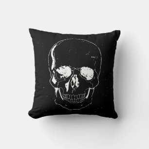 Coussin Crâne blanc d'Halloween effrayante