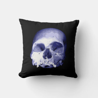 Coussin Crâne bleu