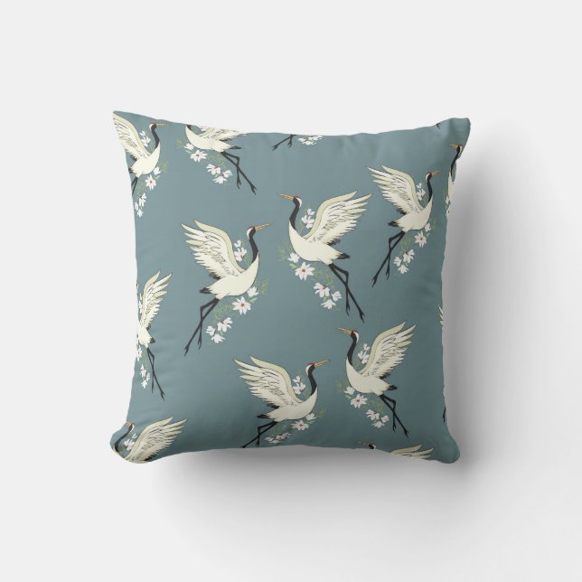 Coussin Crane dansante (Recto)