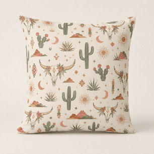 Coussin Crâne de désert accent Ranch Southwest
