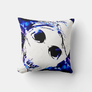 Coussin Crâne de Halloween avec la lumière bleue magique