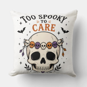 Coussin Crâne de Halloween Effrayant Squelette Gothique Vi