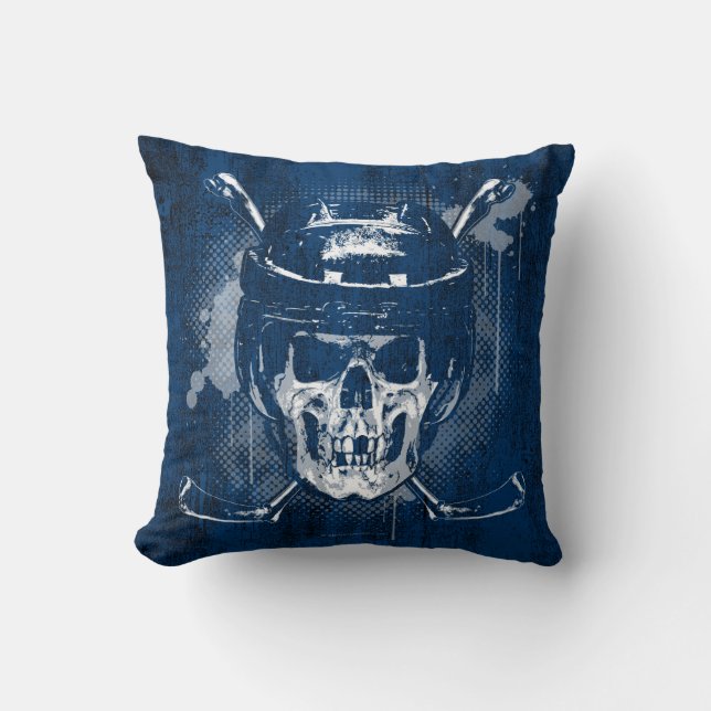 Coussin Crâne de hockey (Recto)